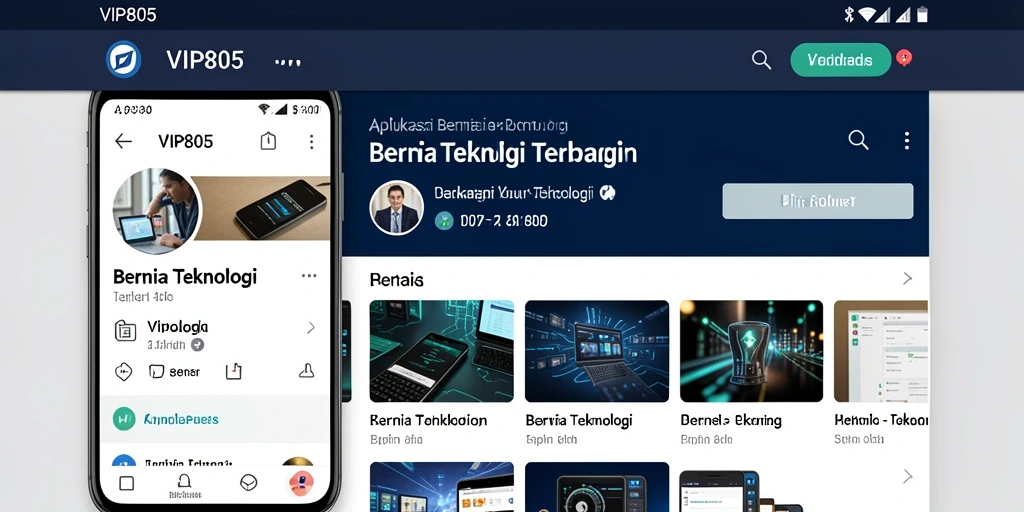 Antarmuka aplikasi VIP805 yang menarik dan fungsional.